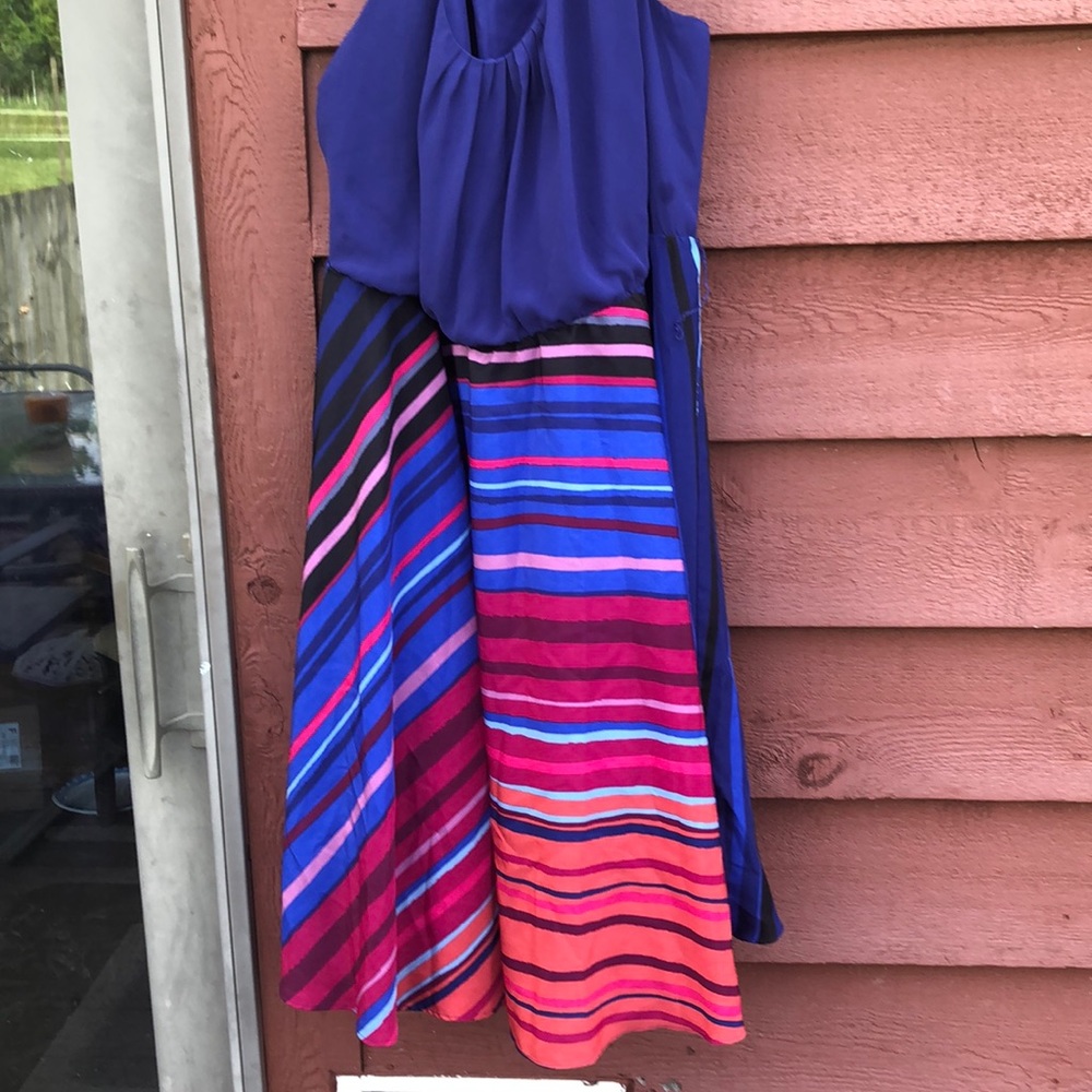 Multi colored Elle dress plus size 1X - Picture 2 of 5